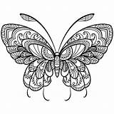 Coloring Pages Butterfly Adult Mandala Insect Colouring Butterflies Adults Printable Easy Beautiful Color Book Colour Fantastic Tattoo Stress Ups Grown sketch template