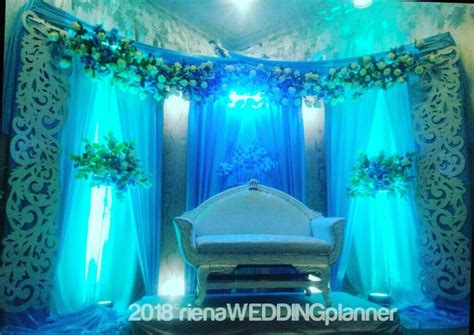 dekorasi minimalis pernikahan biru lisa  dekorasi minimalis