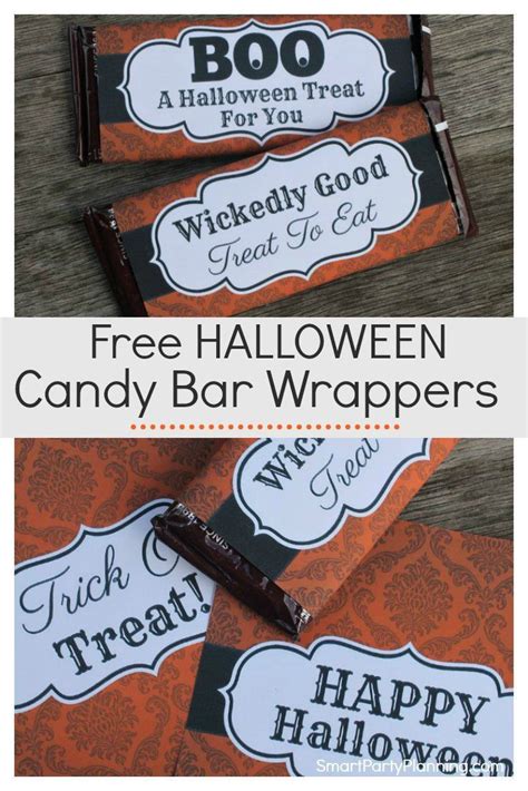 printable halloween candy bar wrappers       huge