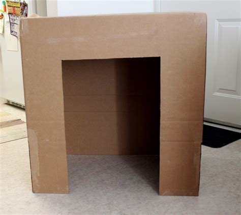 cation designs diy cardboard faux fireplace