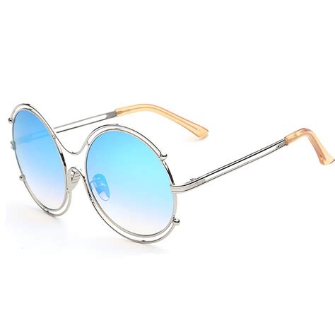 Owl ® 025 C3 Round Eyewear Sunglasses Women’s Men’s Metal Circle Silver