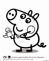 Pig Peppa Coloring Pages George Printable Para Drawing Colorear Dibujos Cartoon Print Playing Color Colouring Sheet Imprimir Sección Christmas Toy sketch template
