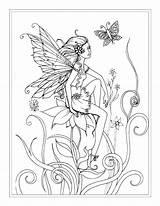 Fairy Coloring Pages Fairies Pixie Adults Realistic Garden Print Printable Fantasy Hollow Faerie Tooth Boy Book Intricate Flower Drawing Color sketch template