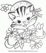 Kittens Coloring Three Little Pages Popular sketch template