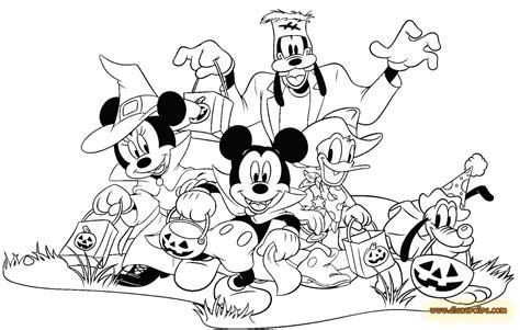 mickey mouse halloween coloring pages  printable coloring pages