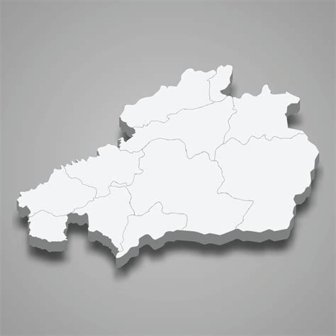 Mapa Isométrico 3d De Castelo Branco é Um Distrito De Portugal 8047241