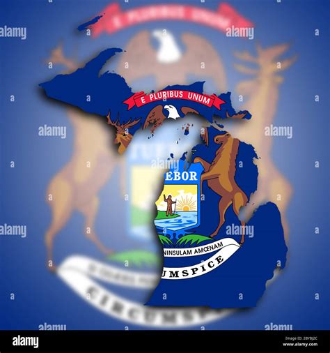 map  michigan stock photo alamy