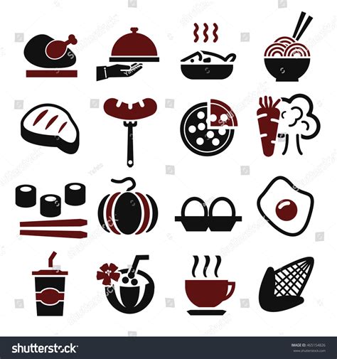 food icon set stock vector illustration  shutterstock