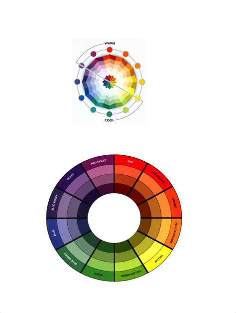 sample color wheel charts sample templates