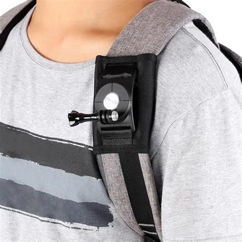 degree rotating holder backpack shoulder strap belt mount  gopro hero  session
