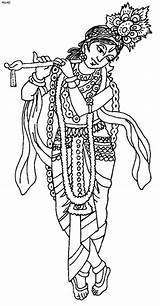 Janmashtami Radha Hindu Sri Familyholiday Hare sketch template
