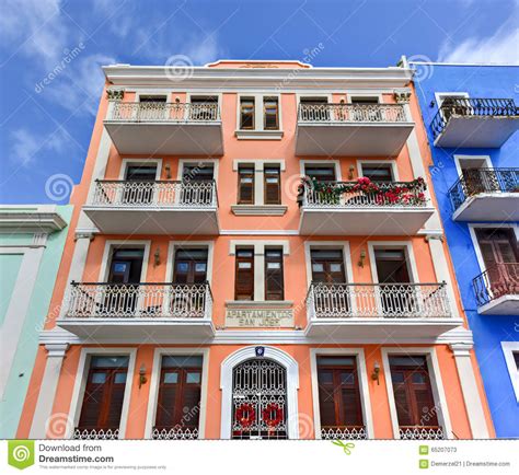 apartments  san juan puerto rico stock image image  culture puerto