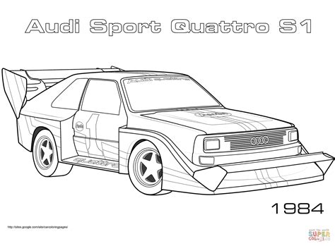 audi sport quattro  coloring page  printable coloring pages