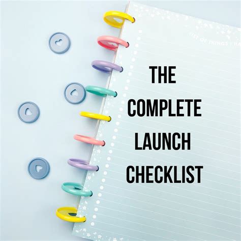 complete launch checklist renee nichole
