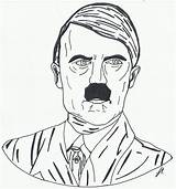 Hitler Adolf Adolfo Coloring Busto Tercer Fundador Lucha Reich sketch template