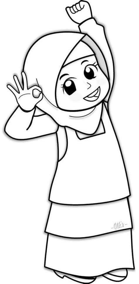 muslim girl coloring pages