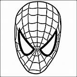 Spiderman Mask Coloring Drawing Pages Traceable Simple Printable Color Superhero Getcolorings Clipartmag Getdrawings sketch template