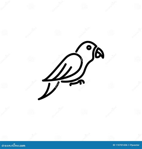 icon parrot symbol stock vector illustration  concept