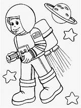 Astronaut Coloring Pages Kids Girl Colouring Printable Print Drawing Titan Posted Coloringbay Getdrawings Simple sketch template