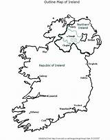 Ireland Map Coloring Pages Printable Outline Color Colouring Derry Print Popular Getcolorings Choose Board Coloringhome sketch template