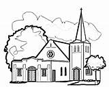 Church Coloring Pages Praying Kids Color Getdrawings Place Tocolor sketch template