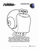Turbo Coloring Pages Chet Movie Dreamworks Colouring Printable Fast Kids Color Publix Sheets Cool Snail Print Characters Sheet Stores Plus sketch template