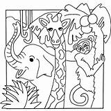 Pages Coloring Jungle Animals Baby Getcolorings sketch template