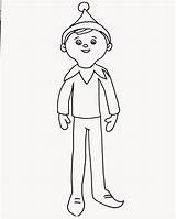 Coloring Elf Pages Cute Shelf Boy Popular sketch template