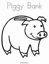 Piggy Bank sketch template