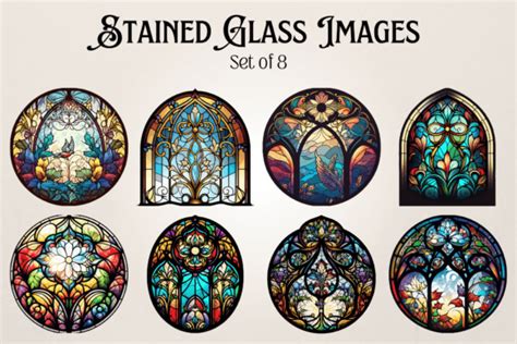 stained glass window images graphic  alavays creative fabrica