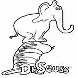 Horton Coloring Elephant Pages Dr Seuss Surfnetkids Mushroom House sketch template