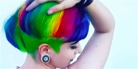 hidden rainbow hair latest vivid shades