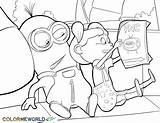 Minions Coloring Pages Pdf Kevin Printable Minion Sheets Getcolorings Leary Choose Board sketch template