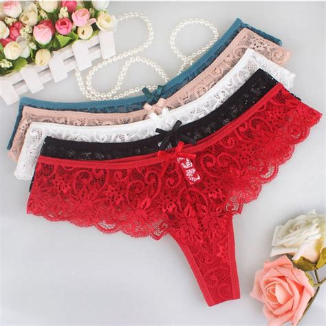 Sexy Lace Panties Female Underwear Thong Floral Lace Women Lingerie