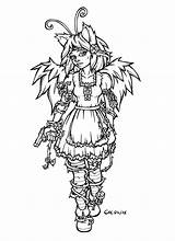 Coloring Pages Alice Steampunk Choose Board sketch template