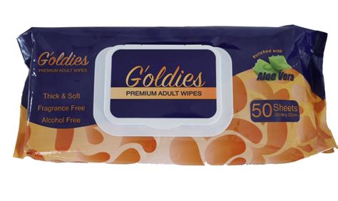 goldies premium adult wipes 80 s