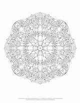 Christian Mandala Symbols Coloring Mandalas Pages Colouring Visit Geometric Set Adult sketch template