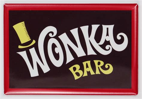 wonka bar fridge magnet willy wonka chocolate bar candy store scene