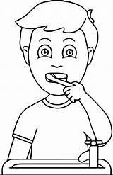 Brush Kids Coloring Tooth Doing Dental Teeth Brushing Tableau Choisir Un Coloriage Pages Nice sketch template