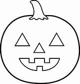 Jack Lantern Halloween Coloring Clip Pumpkin Sweetclipart sketch template