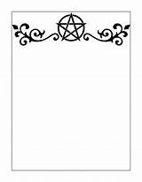 Pages Blank Shadows Book Printable Wiccan Witch Coloring Borders Bos Shadow Spells Magic Dividers Books Journal Crystal Magick Template Stationary sketch template