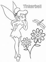 Coloring Tinkerbell Pages Printable Popular sketch template