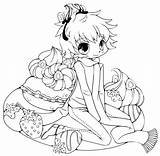 Coloring Anime Pages Chibi Girl Printable Boy Yampuff Cute Girls Lineart Deviantart Print Strawberry Kids Little Adult Commission Manga Animal sketch template
