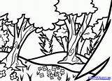 Forest Step Forests Landscapes Backgrounds Draw Coloring Landscape sketch template