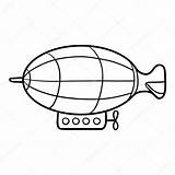Dirigible Blimp Airship Goodyear Depositphotos sketch template