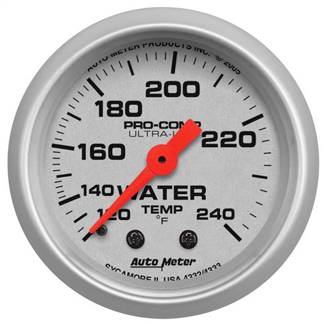 autometer  ultra lite mechanical water temperature gauge ebay