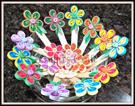 truptis craft flower bookmarks