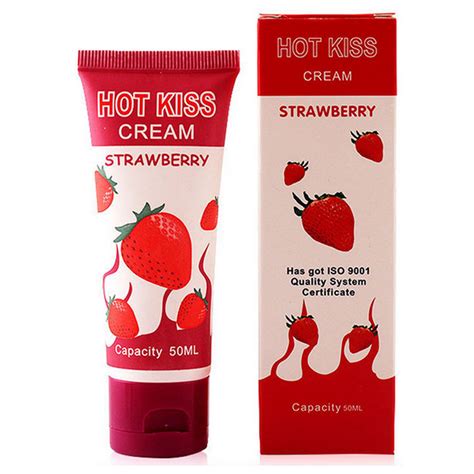 5 pcs strawberry cream sex lubricant edible oral sex lubricant anal