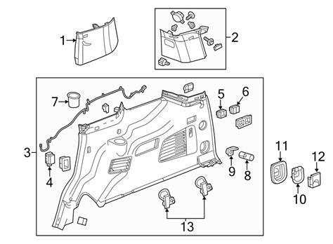 chevy tahoe interior parts diagram