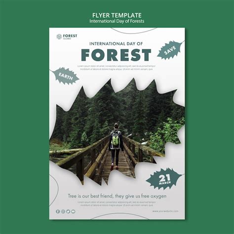 psd creative forests day poster template